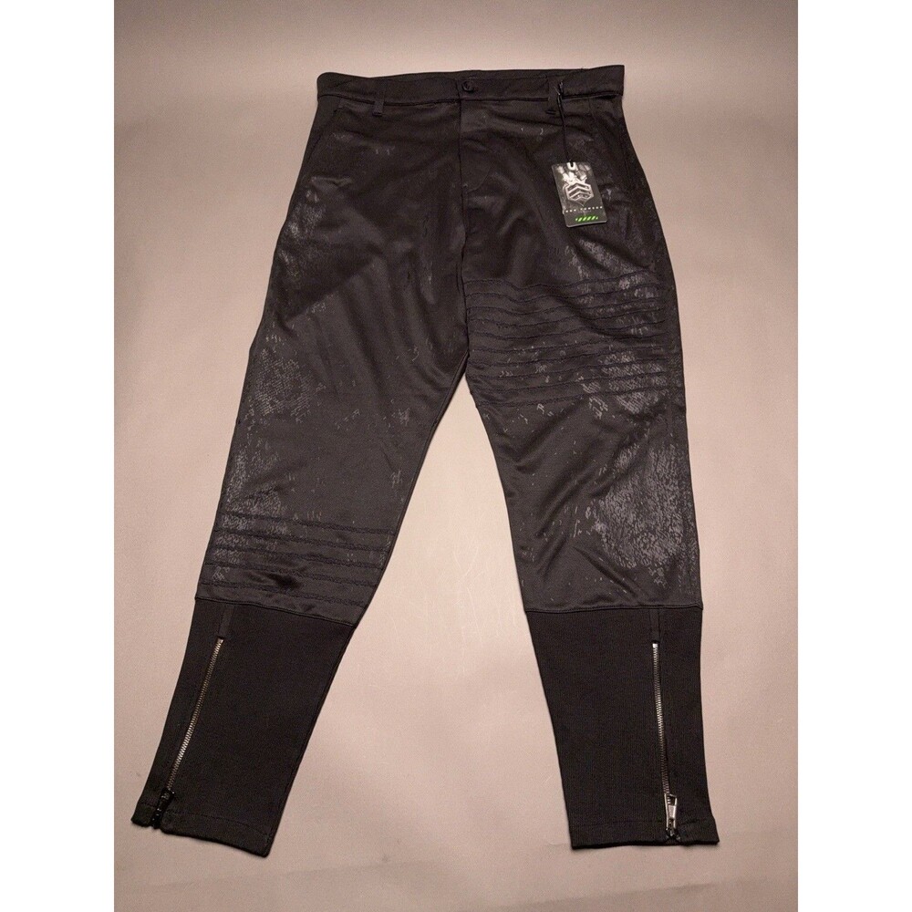 Ron Thomson Capsule N° 2509 STRETCH PATTERNED TRACK PANTS - BLACK Size 40 NWT
